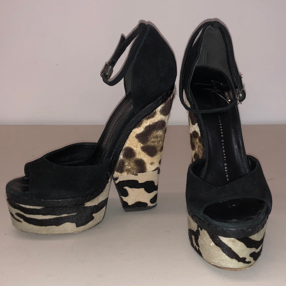 Giuseppe Zanotti Animal Print Wedges